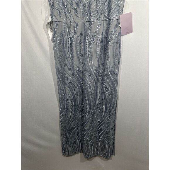 NEW $278 JS Collections [ 18‎ ] Rosalynn Embroidered V-Neck Column Gown S1326 - Picture 12 of 16
